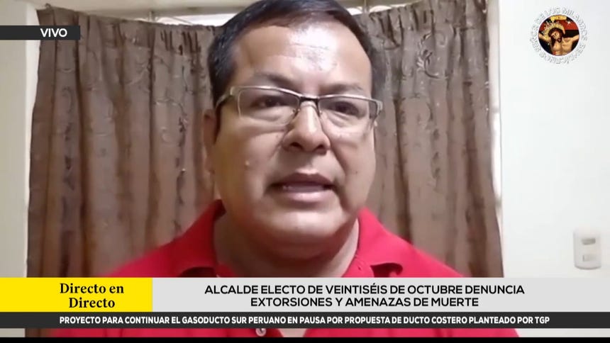 Piura: candidato a alcalde de Veintiséis de Octubre denuncia extorsión y amenazas de muerte