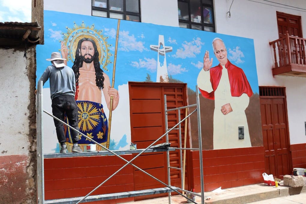 Los murales forman parte de la ruta cajamarquina del papa León XIV, que pone en valor su legado espiritual.