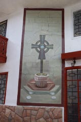 El artista cajamarquino<strong> Edwin Izquierdo Fuentes</strong> está a cargo de pintar los murales.