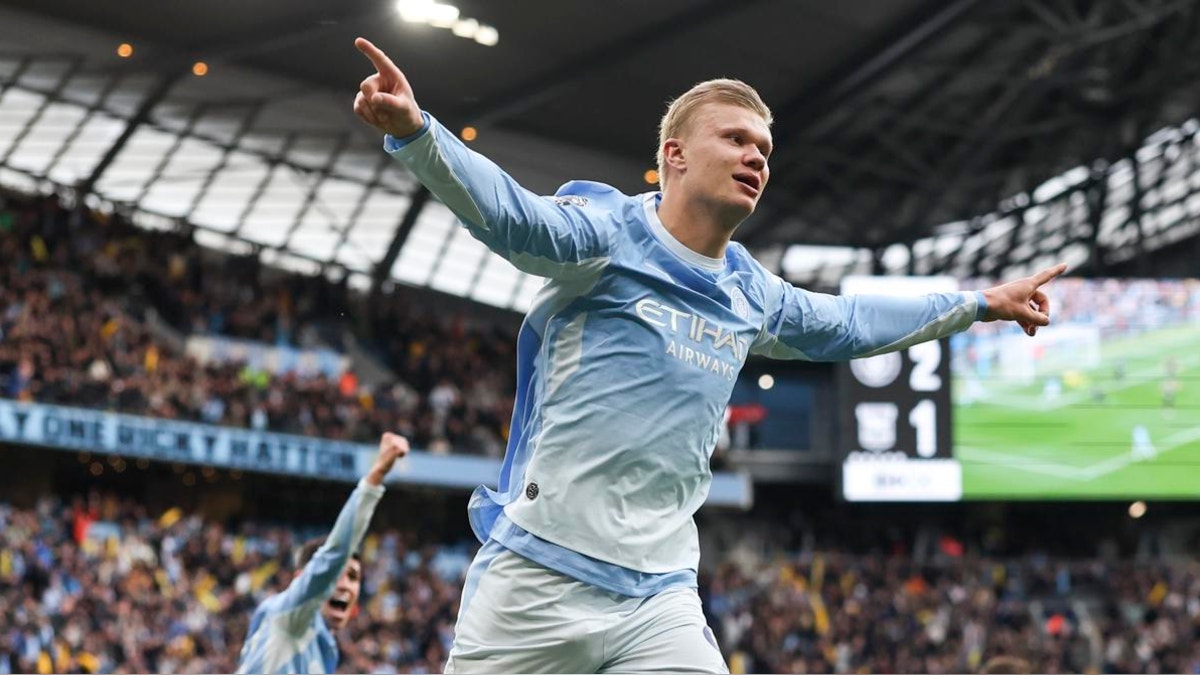 Es una máquina: doblete de Erling Haaland para el triunfo del Manchester City en la Premier League [VIDEO]