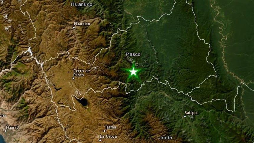 Un sismo de magnitud 3.5 se sintió esta mañana en la región Pasco