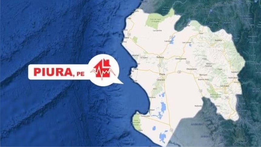 Un sismo de magnitud 4.1 remeció la región Piura esta mañana