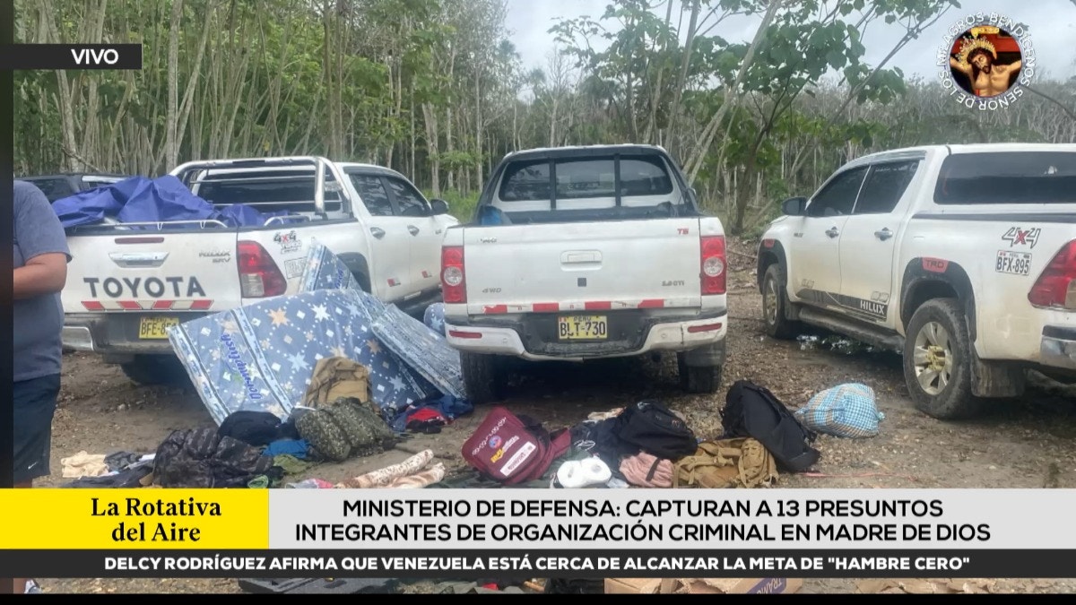 Comando Unificado detiene a 13 presuntos integrantes de 'Los Guardianes de la Pampa' en Madre de Dios
