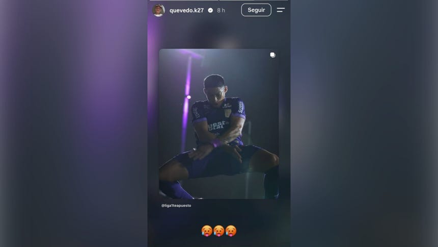 La reacción de Kevin Quevedo en sus redes sociales tras la victoria blanquiazul. 