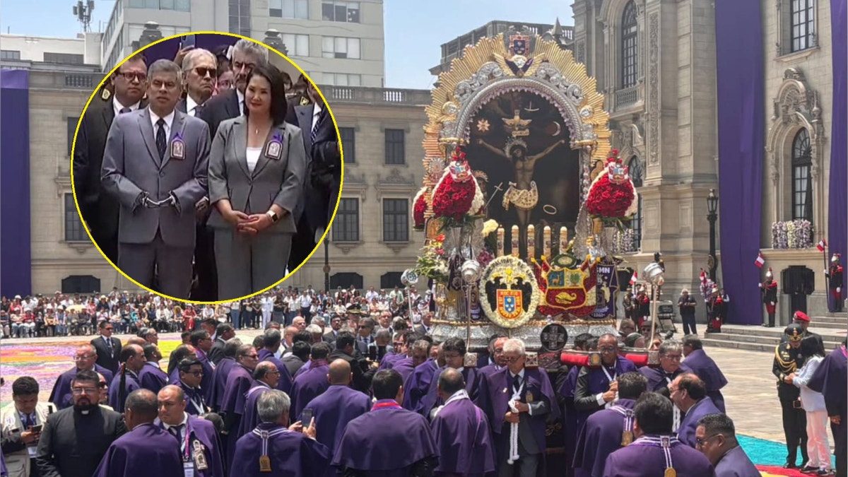 Keiko Fujimori y ministros recibieron imagen del Señor de los Milagros en Palacio de Gobierno