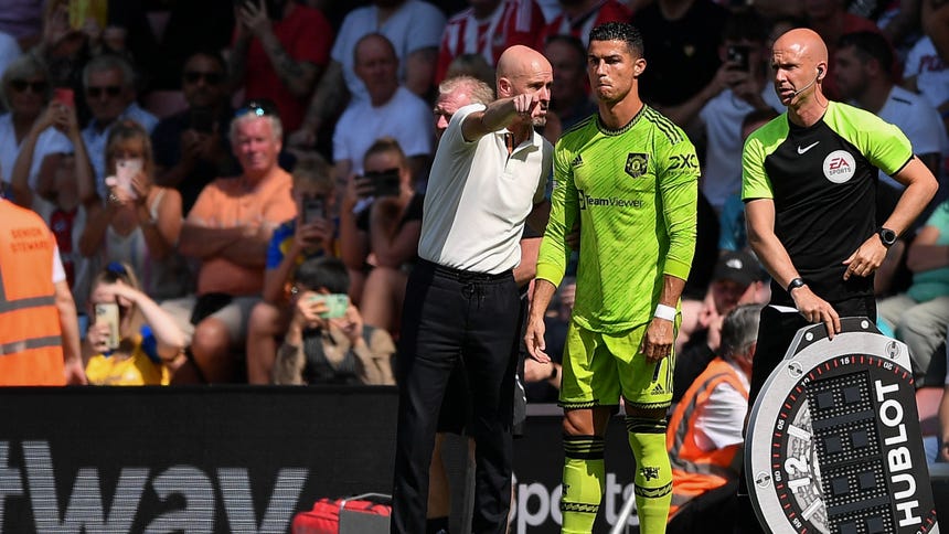 No hubo buen rollo entre Erik ten Hag y Cristiano Ronaldo.