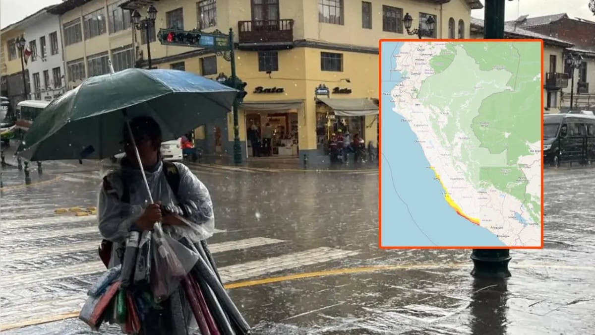 Las lluvias no solo golpean el norte: Senamhi activa alerta roja por precipitaciones en la costa centro y sur