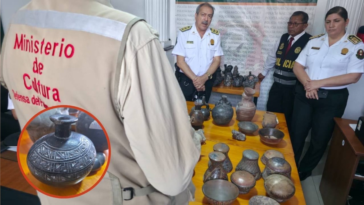 Ministerio de Cultura confirmó autenticidad de 33 piezas arqueológicas recuperadas tras un operativo policial en Lince