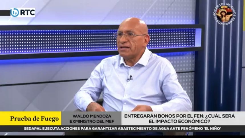 Waldo Mendoza sugiere postergar el segundo tramo del aumento del salario mínimo "hasta que termine El Niño"