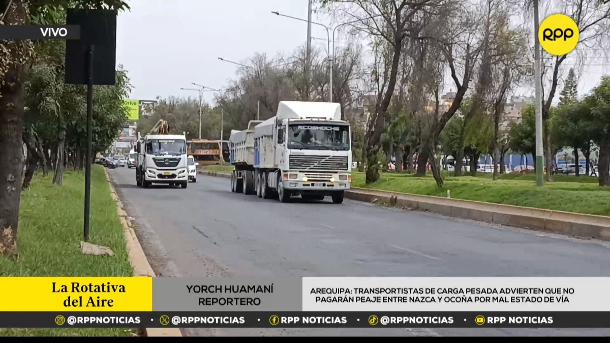 Transportistas de carga pesada anuncian que dejarán de pagar peajes entre Nazca y Ocoña por mal estado de la Panamericana Sur