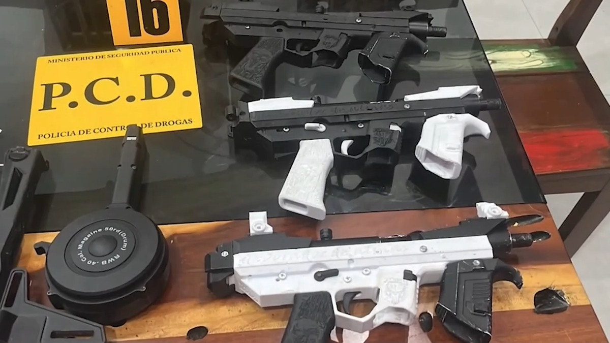 Costa Rica: armas elaboradas con tecnología 3D encienden las alarmas en las autoridades