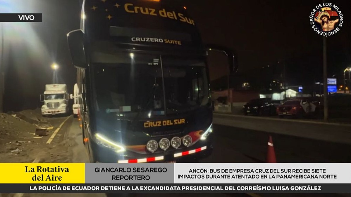 Ancón: bus interprovincial de la empresa Cruz del Sur fue atacado a balazos en plena ruta [VIDEO]