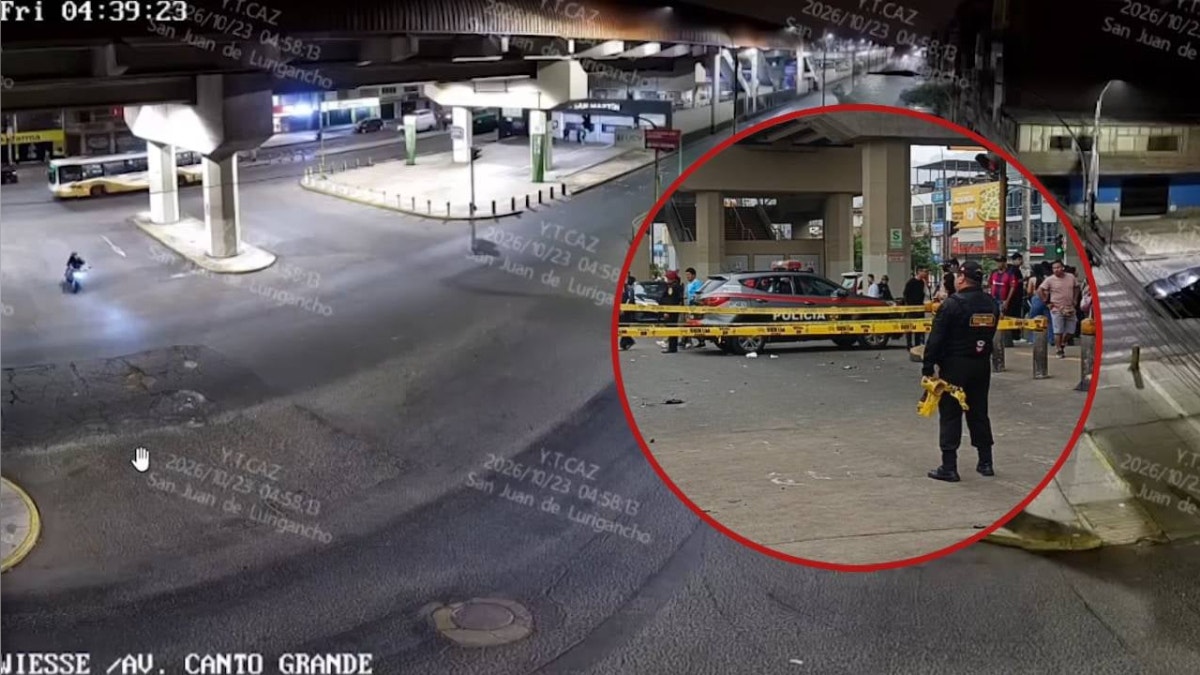Mortal accidente en SJL: cámaras de seguridad captaron choque entre motocicleta y miniván que dejó dos fallecidos