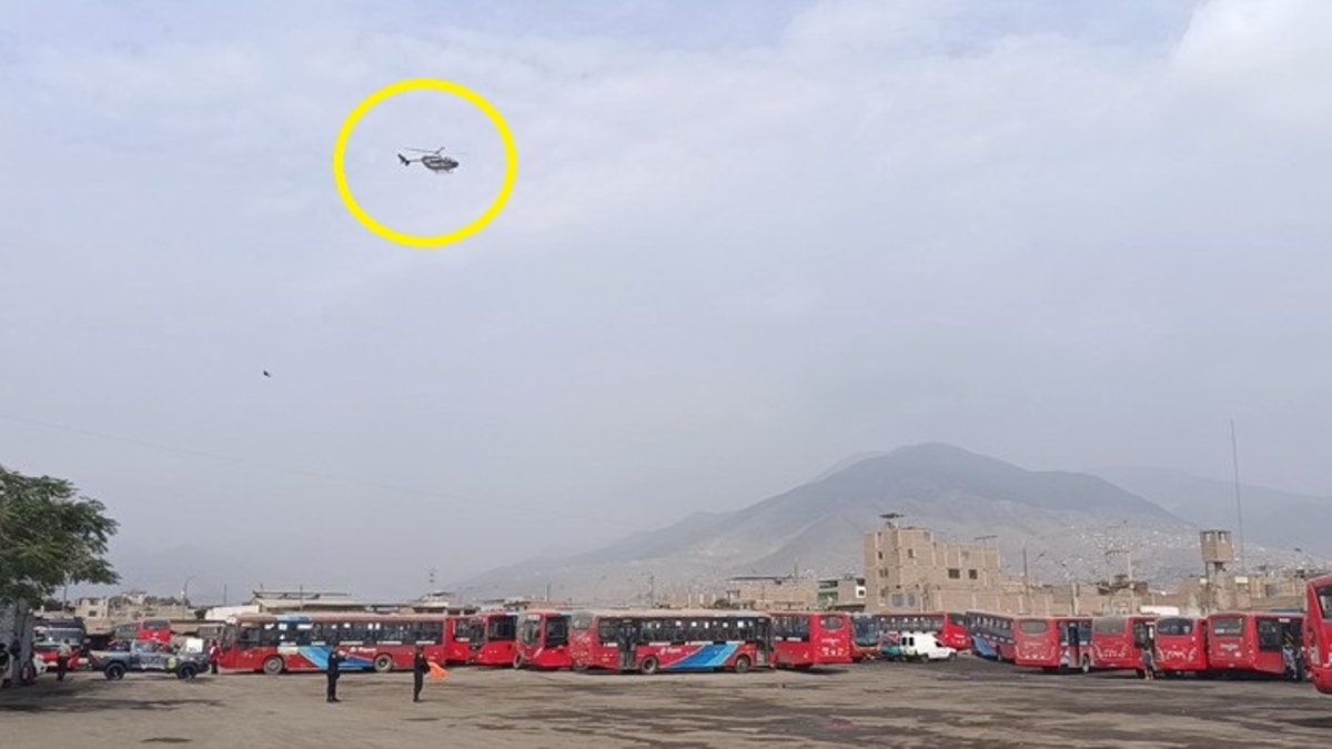 PNP inició patrullaje aéreo contra la extorsión y el sicariato en el transporte público de Lima norte