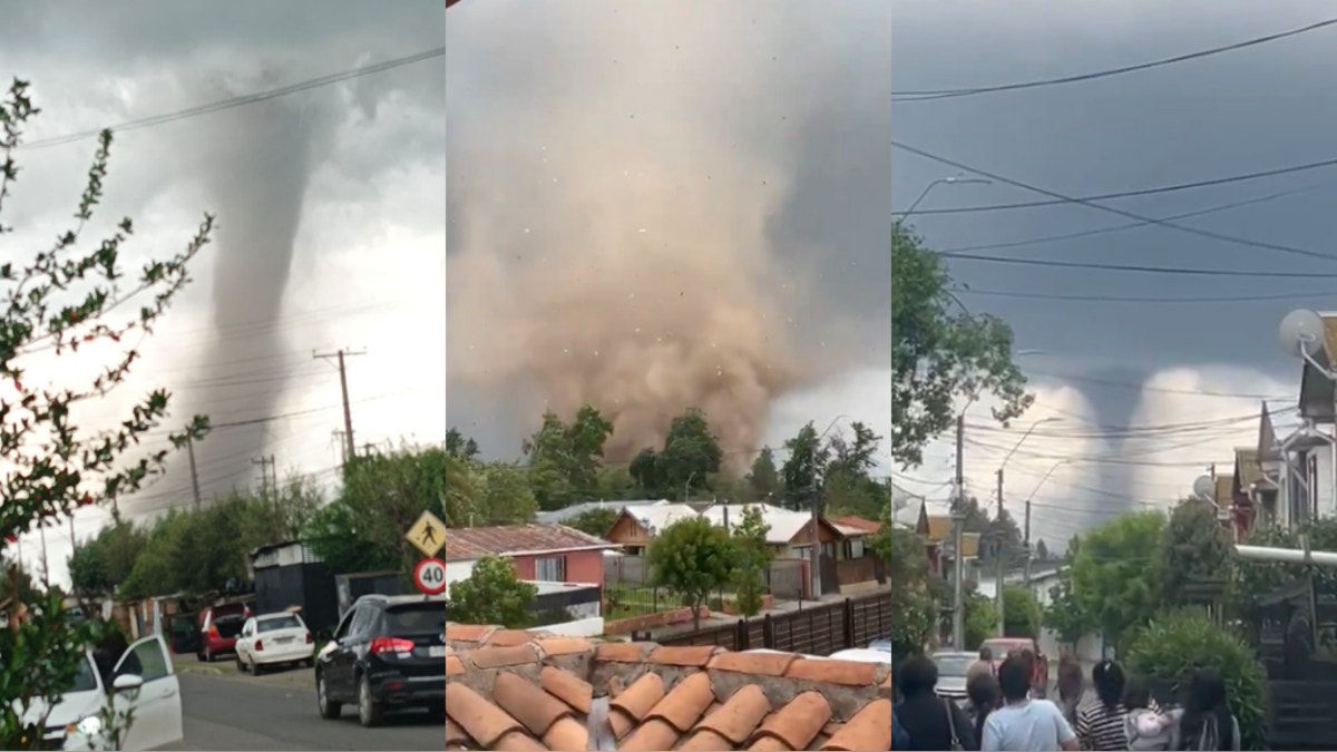 Un tornado de categoría dos causa daños a viviendas y un colegio en Chile en medio de alertas climatológicas en el país