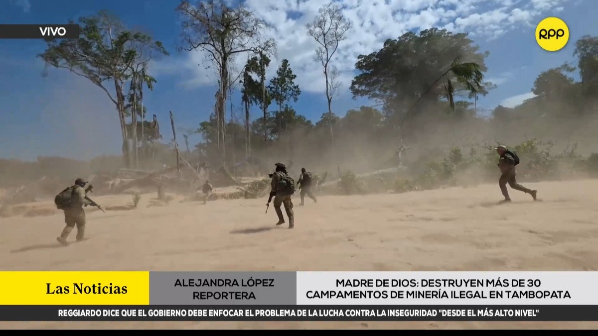 Madre de Dios: destruyen más de 30 campamentos de minería ilegal en Tambopata
