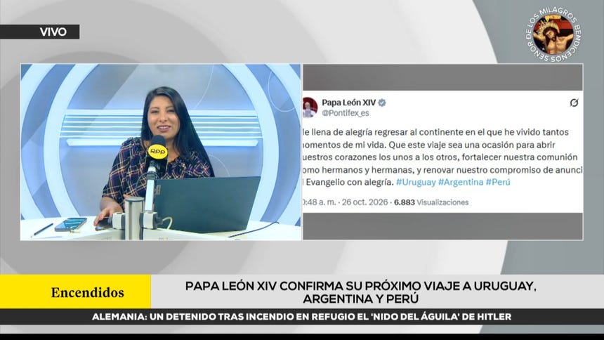 El papa León XIV confirmó su llegada al Perú. 