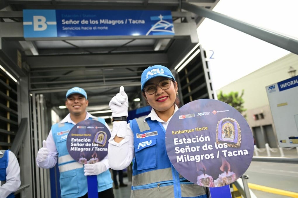 “Queremos que los ciudadanos nacionales y extranjeros sepan que pueden sumarse a esta celebración y visitar este sagrado recinto (Santuario de Las Nazarenas), utilizando un sistema de transporte público accesible, rápido y directo”, afirmó el presidente ejecutivo de la ATU, David Hernández Salazar.