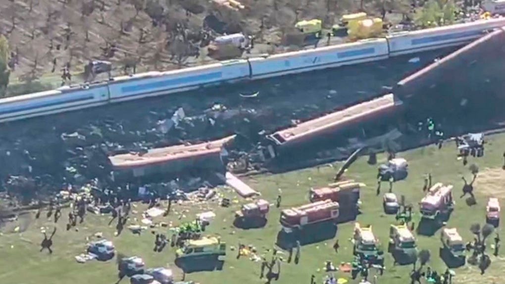 Accidente de trenes en España.