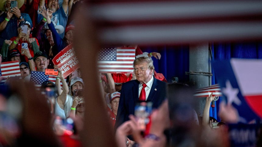 Donald Trump en un mitin en el estado clave de Texas. 