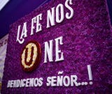 Así le rindió homenaje el club merengue al Señor de los Milagros.