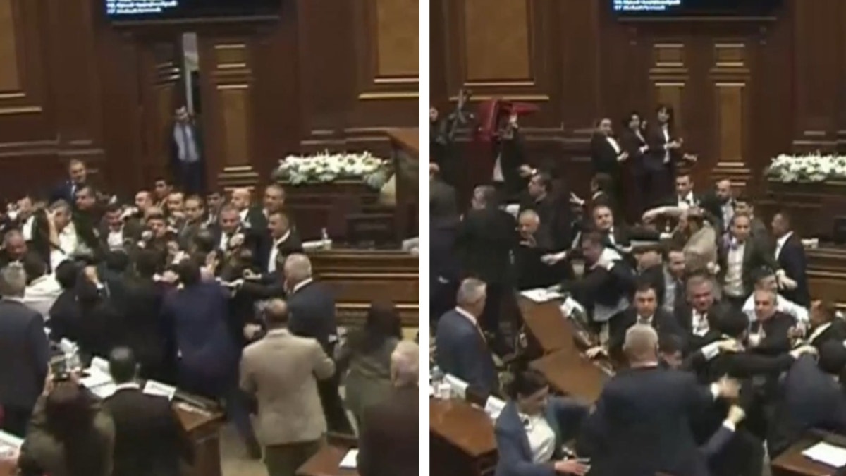 Diputados oficialistas y opositores se pelean en el Parlamento de Armenia [VIDEO]