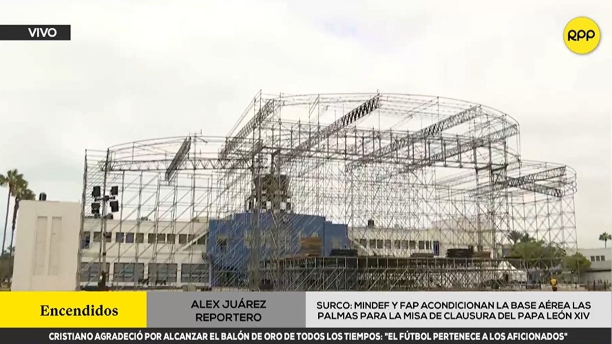 Surco: Mindef y FAP acondicionan la base aérea Las Palmas para la misa de clausura del papa León XIV